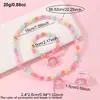 Conjunto de Joias Estilo Sereia Europeu e Americano Transfronteiriço, Colar de Pérolas Colorido de Princesa Sereia, Pulseira, Anel, Conjunto de Joias para Meninas