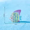 Micro-Paisaje Creativo Luminoso Colorido Peces Planos Figuras Océano Acuario Decoración DIY Accesorios Adornos Pequeños