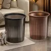 Bote de Basura Grande para el Hogar con Alta Capacidad, Anillo de Presión Avanzado, Sin Tapa, Alto Valor Estético para Baño, Cocina y Sala de Estar