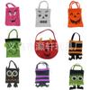 Bolsa Tote de Tecido Não Tecido Personalizada para Doces e Lanches de Halloween Bolsa para Decoração de Feriado Feltro