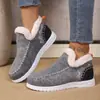 Sapatos quentes de algodão populares para mulheres para comércio exterior, forrados com pele, pelúcia, botas de neve com calcanhar fechado, pantufas casuais de algodão para casa, atacado de fábrica