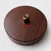 Dosel para lámpara de techo arte en hierro color nogal imitación base redonda veta de madera plato redondo placa base decorativa multi-cabezal placa larga