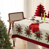 Mantel de Navidad Impermeable y a Prueba de Aceite Sin Lavar Mantel de Ambiente Año Nuevo Rojo Decoración Festiva Mantel para Mesa de Café