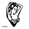 Pegatinas de Tatuaje Minimalistas Personalizadas en Blanco y Negro, Pegatinas de Tatuaje Temporales, Pegatinas de Tatuaje Impermeables de Estilo Fresco en Stock para Halloween