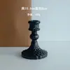 Suporte de Vela Preto Cristalino Usado Vidro Romântico Jantar à Luz de Velas Casamento Fotografia Adereços Estilo Ins