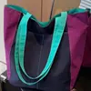 Bolsa Impermeable de Nylon para Mujer, Bolso de Mano Ligero de Gran Capacidad, Bolso de Hombro Tipo Tote para Viajes Diarios, Color de Contraste, de Nicho y Versátil