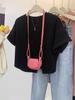 Camiseta de manga corta con hombros descubiertos para mujer, diseño holgado de verano, estilo nicho, único y elegante, estilo Spice Girls, top corto de talla grande