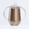 Criativa 12oz Aço Inoxidável 304 Alça Binaural Casca de Ovo Caneca de Escritório Portátil Caneca Térmica Atacado Transfronteiriço