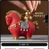 Adorno de Mascota de Té para Enriquecerse Rápidamente, Caballo Tang Giratorio Coleccionable, Decoración de Mesa de Té Estilo Chino que Atrae la Fortuna, Accesorios para Juego de Té