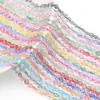 Cuentas de Vidrio Transparente Hielo Aretes DIY Cuentas Sueltas Agrietado Ligero Octagonal Plano Cristal de Hielo Cristal Artificial Cuentas para Bisutería Venta al por Mayor