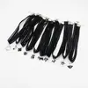Moda nueva versión coreana de simple doble capa cadena de clavícula de encaje negro joyería de collar corto lindo para mujer venta al por mayor