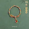 Pulsera de Hilo de Cinco Colores Estilo Étnico para el Festival del Bote del Dragón, Pulsera de Cuentas Estilo Tíbet, Joyería Simple y de Lujo Ligero