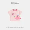 [Coleção de Manga Curta] Camisetas de Verão Infantis de Manga Curta para Meninos do Dudu, Tops Infantis de Desenho Animado, Roupas de Bebê