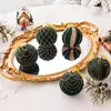Directamente del fabricante: Bolas de Navidad flocadas con detalles dorados, 8 cm, set de caja de regalo de 12 piezas, lujosas decoraciones de terciopelo