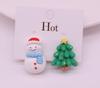 Pendientes de clip para orejas sin agujeros para niñas, aretes falsos navideños para niñas, aretes de princesas con dibujos animados