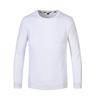 350g Malha Twill CVC Manga Longa Gola Redonda Suéter Personalizado com Logo Estampado Cor Sólida Camisa Cultural Roupa de Trabalho Bordado Fabricantes