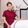 Limpieza de ropa manga corta Hotel Habitación de hotel personal de limpieza propiedad limpiador tía ropa de trabajo femenina ropa de primavera y verano traje