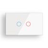 Padrão Americano Padrão Australiano Tuya Zigbee Inteligente Interruptor de Toque de 1/2/3/4 Vias Vidro Temperado Suporta Instalação com Fio Vivo Único