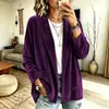 Nuevo Cardigan Abrigo de Manga Larga para Mujer Color Sólido Terciopelo Dorado con Cuello Solapa, Comercio Transfronterizo Europeo y Americano, Otoño/Invierno 2026