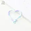 Broche de Resorte con Agujero en Forma de Corazón con Goteo de Pintura Hecho a Mano, Accesorios de Joyería de Aleación para Bricolaje, Llavero Lote Mixto