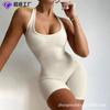 Mono Deportivo de Yoga de Punto Casual Europeo y Americano, de Cintura Alta, Ajustado, Mono Sexy y Versátil Personalizado con una Vibra de Chica Sexy