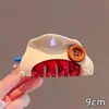 Elegante pinza para el pelo de tamaño grande para cabello grueso, pinza para el pelo simple nueva, pinza de tiburón para la parte posterior de la cabeza, accesorio para el pelo de cachorro de dibujos animados con galleta
