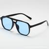 Nuevas gafas de sol de moda transfronterizas anti-ultravioleta para mujer, populares en internet, estilo fu antiguo, película oceánica, doble puente, aviador mitin