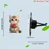 Lindo Clip de Perfume para Ventilación de Coche de Gato Gatito Acrílico Decoración de Coche Accesorio de Interior Adorno de Fragancia