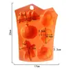 Más de 6 incluso Murciélago de Halloween Fantasma Calabaza Cráneo Dibujos Animados Molde de Silicona para Pastel Molde para Jabón Hecho a Mano DIY
