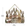 Estilo Popular Simples Conjunto de Decoração de Páscoa de Madeira Decoração Pendurada de Jacinto de Primavera Coelho Ovo