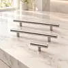 Manijas de tiro en forma de T de acero inoxidable moderno y minimalista, sólidas y huecas, accesorios de doble orificio para puertas de gabinetes y armarios, venta al por mayor