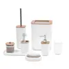 Conjunto de Quatro Peças para Banheiro Bandeja Frasco de Sabão Porta-Copo de Dente Conjunto de Boca de Frasco Líquido Conjunto de Acessórios para Banheiro Lavatório Atacado