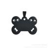 Placa de Identificación para Perro de Acero de Titanio con Recorte Fantasía de Hueso de Perro, Acero Inoxidable, Etiqueta para Mascota Grabada Personalizada DIY, Etiqueta Metálica para Perro