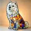 Luz Noturna LED para Cachorro Novo Modelo Transfronteiriça Estátua de Animal Artística Decoração Criativa de Mesa Artesanato de Resina para Cabeceira