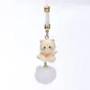 Colgante de Cadena para Teléfono Bola de Pelo Gatito Dibujo Animado, Estilo Chica Linda, Adorno Colgante Dibujo Animado Bebé Caja DIY, Regalo