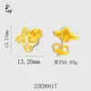Pendientes Populares de Xiaohongshu con Forma de Estrella Chapados en Oro con Pedrería, Pendientes de Estrella de Lujo Ligero Estilo Francés Venta al por Mayor