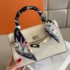 2023 Moda Estilo Mori Elegante Pequeno Lenço de Seda Cinto de Cabelo Feminino Lenço Decorativo Estampado Dupla Face Bolsa de Gravata com Lenço Fita Longa
