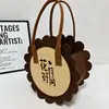 Bolsa de fieltro para el Festival de Medio Otoño, Bolsa de fieltro verde, Bolsa de regalo de embalaje engrosada para el Festival de Medio Otoño, Bolsa de regalo personalizada creativa