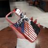 Funda de Teléfono Bandera Americana Apple 18Promax Águila iPhone 17 Color Plata 16 Funda Protectora para Hombre PC Dura