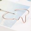 Pulseira ECG de personalidade europeia e americana, pulseira de batimento cardíaco de moda simples, pulseira relâmpago que combina com tudo, entrega única feminina