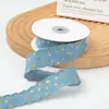 Cinta de Bronceado de Mezclilla con Estrella de Cinco Puntas para Diadema de Lazo DIY, Diadema para el Cabello, Cadena para Colgar el Teléfono Móvil, Accesorios para Empaque de Regalo de Ropa