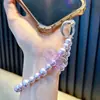 Cadena para llavero de teléfono móvil de perla, temblorosa, en vivo, cadena para llavero de teléfono móvil perlada, colgante, pequeño regalo, pulsera, venta al por mayor
