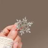 Pinza para el Cabello de Copo de Nieve con Pedrería Super Brillante tamaño pequeño Pinza para el Flequillo Pinza para el Cabello con Sentido Avanzado Pinza de Pato Accesorios Elegantes para el Cabello para Mujeres