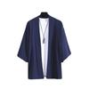Verão 2022 Novo Estilo Chinês Masculino Algodão e Linho Proteção Solar Roupa Cardigan Japonês Kimono Manga Curta Casaco Masculino