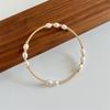 Pulseras Pequeñas Frescas Hechas a Mano de Perlas de Agua Dulce Japonesas y Coreanas, Asimétricas, Exquisitas, Compactas y Versátiles, Pulseras Súper de Hada para Mujeres