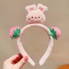 Joyería Haiyue Año Nuevo Lindo Tocado Año del Conejo Diadema de Orejas de Conejo Niña Diadema de Felpa Estilo Dulce y Fresco