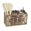Caja de Almacenamiento Caja de Almacenamiento de Madera Organizador de Cocina Caja Clasificadora de Almacenamiento de Cuchillos, Tenedores y Palillos de Madera Gabinete para Artículos Varios de Escritorio