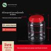 Processamento personalizado cintura transparente garrafas de plástico fabricantes Taizhou produzir latas de alimentos para animais de estimação de grande capacidade com tampa de alça