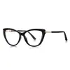 Gafas Anti-luz Azul TR90 2243 Rojo Explosiones Montura Ojo de Gato Esenciales para Mujer Aspecto Sencillo Gafas Planas Delgadas en stock