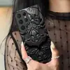 Funda de Vidrio Negra Temática de Batman de Marca Extranjera de Moda para Samsung S24 Ultra, S25 Funda de Teléfono de Cobertura Total de Gama Alta